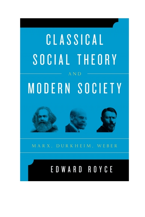 Classical Social Theory and Modern Society